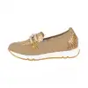 Zapato Doctor Cutillas  tipo Mocasín Mujer Verano Blanco y Camel Estribo Plantilla Extraible 82555