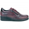 Zapato Confort Piel Granate Elásticos y Cremallera Vicmart 859-3