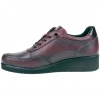 Zapato Confort Piel Granate Elásticos y Cremallera Vicmart 859-3