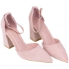Zapato de Salón Punta Talón Tacón Ancho Alto Ideal Shoes 8758