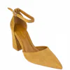Zapato de Salón Punta Talón Tacón Ancho Alto Ideal Shoes 8758