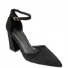 Zapato de Salón Punta Talón Tacón Ancho Alto Ideal Shoes 8758