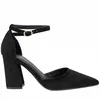 Zapato de Salón Punta Talón Tacón Ancho Alto Ideal Shoes 8758