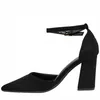 Zapato de Salón Punta Talón Tacón Ancho Alto Ideal Shoes 8758