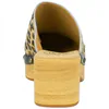 Zueco Tacón Mujer Piel Animal Print Leopardo Punta Cuadrada Help The Trees 7768410