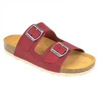 Sandalias Bio Planas de Piel Autenti para Mujer con Doble Hebilla - 11096