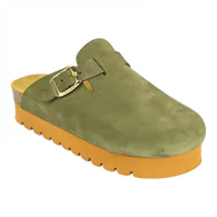 Zuecos plataforma en piel serraje de Mujer - Biocomfort HOM-002