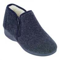 Zapatillas de casa bota mujer invierno con cuña y Doble Cremallera Granate Doctor Cutillas 21660