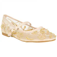 Merceditas de Malla Bordada con Pedrería para Mujer - Ideal Shoes 2277