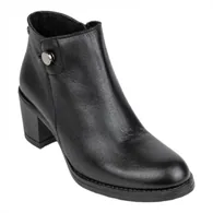 botines piel mujer con tacón ancho - Kaola 8814