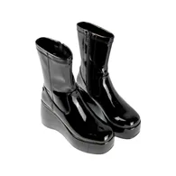 Botines Mujer Cuña Alta Plataforma Charol Mustang 51951