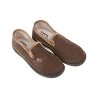 Zapatillas de Estar por Casa Hombre Invierno Cerradas Pana Londres marrón gris y azul marino Plumaflex 12249
