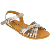 Sandalia Barefoot Mujer Piel Combinada en Metalizados Vivant Benur