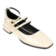 Merceditas Mujer Charol Beige en Piel Top3Top3 SA24680