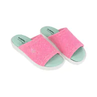 Zapatilla Casa Mujer Abierta Rizo Verano Plumaflex 80010 Rosa