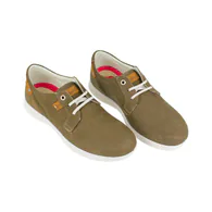 Zapato Casual Hombre Beis y Verde Verano Nobuck Punteado Luisetti 33808GS
