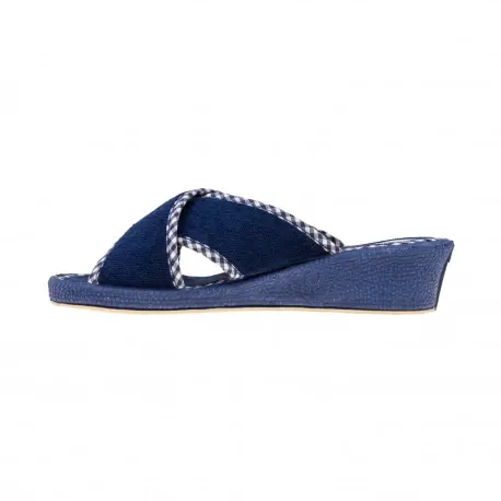 Zapatillas de Andar por casa Verano Abiertas de Cuña Plantilla Anatómica Tiras Cruzadas Alcalde 76000