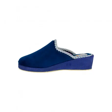 Zapatillas de estar en casa mujer Invierno Abiertas con Cuña Azul Granate Azul Marino Alcalde 8500