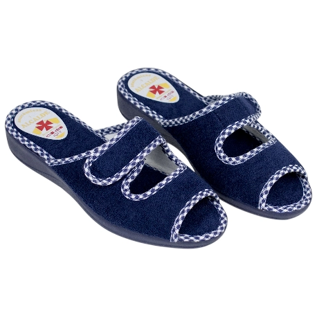Zapatilla Casa Mujer Verano Abierta Anatómica Velcro Alcalde 2035