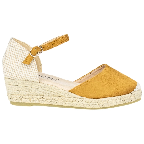 Alpargatas de Esparto con Cuña Baja y Pulsera para Mujer - Amarpies ACX26481