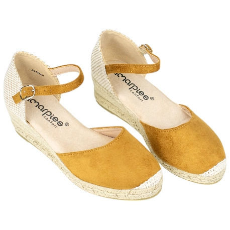 Alpargatas de Esparto con Cuña Baja y Pulsera para Mujer - Amarpies ACX26481