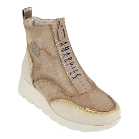 botin deportivo mujer con cremallera delantera - Amarpies AMD27098 