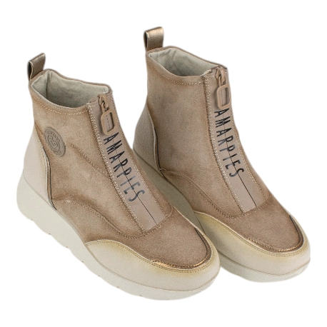 botin deportivo mujer con cremallera delantera - Amarpies AMD27098 