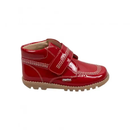 Botin Charol de Piel Niña y Niño con Cinta Magica Angelitos 306