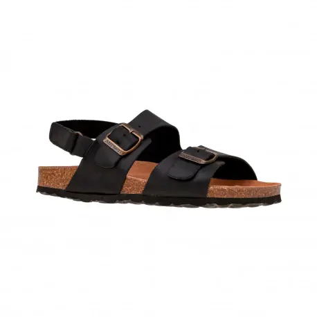 Sandalia Corcho de Mujer Beis Marron Chocolate Negro Taupe Doble Hebilla con Tira Autenti 10888