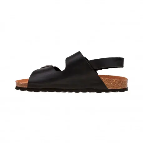 Sandalia Corcho de Mujer Beis Marron Chocolate Negro Taupe Doble Hebilla con Tira Autenti 10888