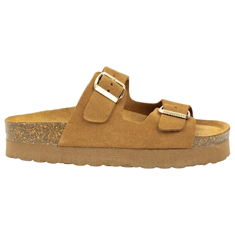 Sandalias 2 hebillas Mujer en piel - Autenti 11097