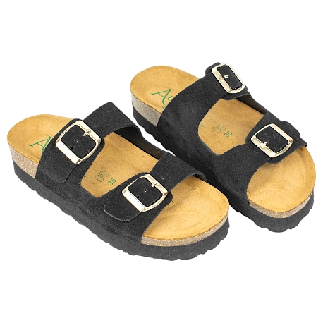 Sandalias 2 hebillas Mujer en piel - Autenti 11097