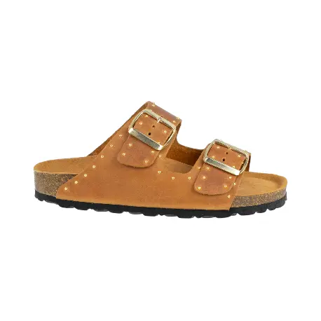 Sandalias Hebillas Bio Con Tachas Piel Autenti 13843
