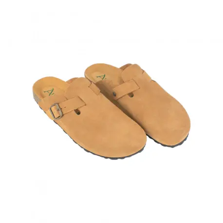 Zuecos de  piel serraje para hombre Autenti con piso bio de corcho - Autenti 355