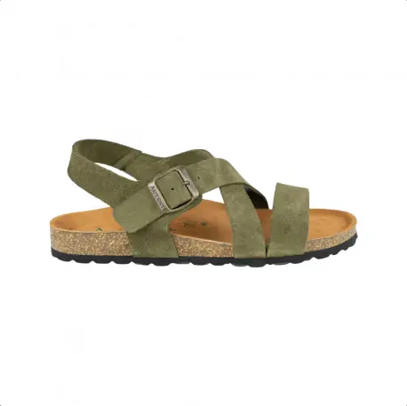 Sandalia Casual Piel Cruzada Hebilla con Tira Autenti 7446