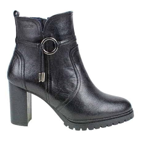 Botines de Tacón en Piel con Cremallera y Plantilla Extraíble - Baerchi 40400