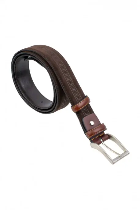 Cinturon Hombre Nobuk Tira Central Grabada Blesrok 707