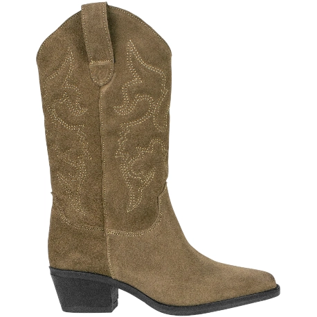 Bota Campera Piel Mujer Media Caña Tacón Ancho Innovation 6533302