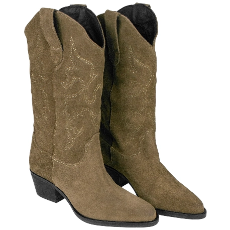 Bota Campera Piel Mujer Media Caña Tacón Ancho Innovation 6533302