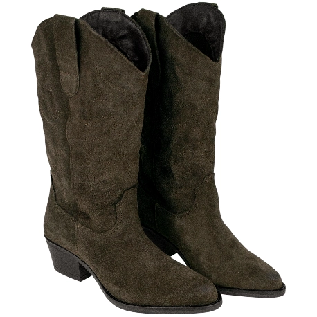 Bota Campera Piel Mujer Media Caña Tacón Ancho Innovation 6533302