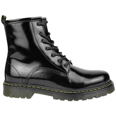 Botas Militares de Piel con Acabado Brillante - Hold 273G.016
