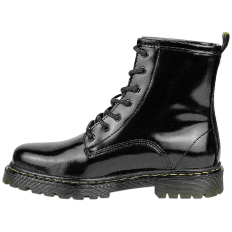 Botas Militares de Piel con Acabado Brillante - Hold 273G.016