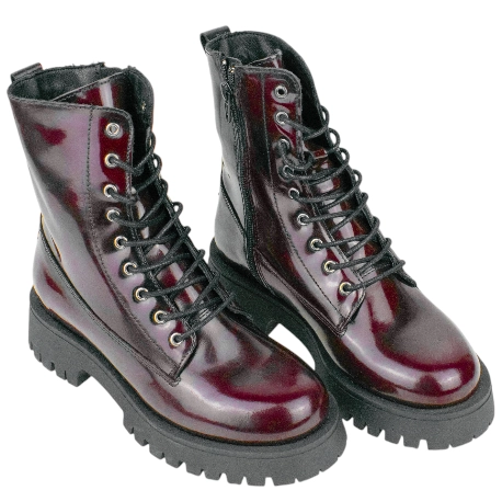 Bota Militar Piel Florentí Plataforma Cordón y Cremallera Innovation 3060