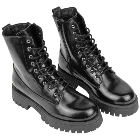 Bota Militar Piel Florentí Plataforma Cordón y Cremallera Innovation 3060
