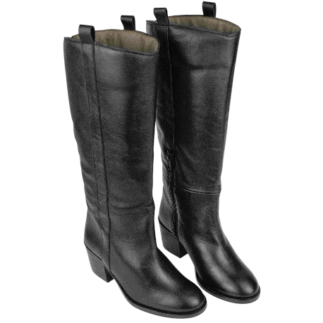 Bota Piel Caña Alta Tacón Ancho Medio Wikers Q-238