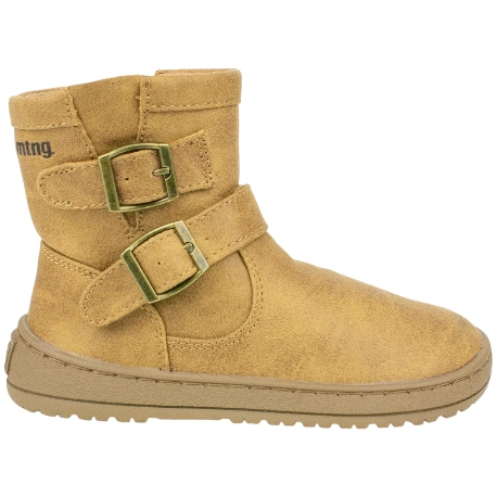 Botas Barefoot Niña Hebillas Camel Plana Mustang Free 49314