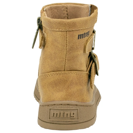 Botas Barefoot Niña Hebillas Camel Plana Mustang Free 49314
