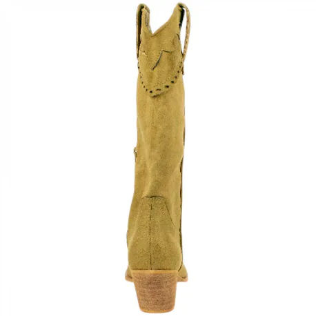 Bota Campera Marrón Tacón Ancho Medio Corina