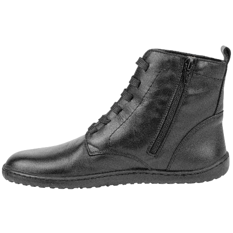 Botín Barefoot Mujer Piel Cordones y Cremallera Plano Vivant V-2753
