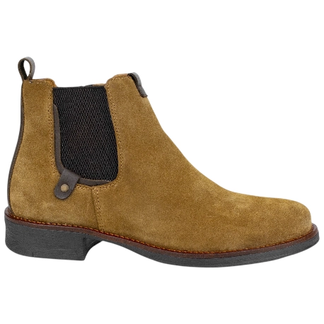 Botines Chelsea de Serraje Marrón para Hombre con Cremallera y Plantilla de Gel - Innova Shoes 1700
